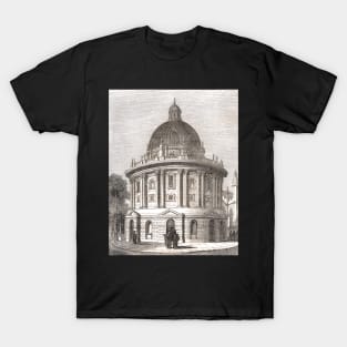 Radcliffe camera, Radcliffe Square, Oxford, England, 19th century scene T-Shirt